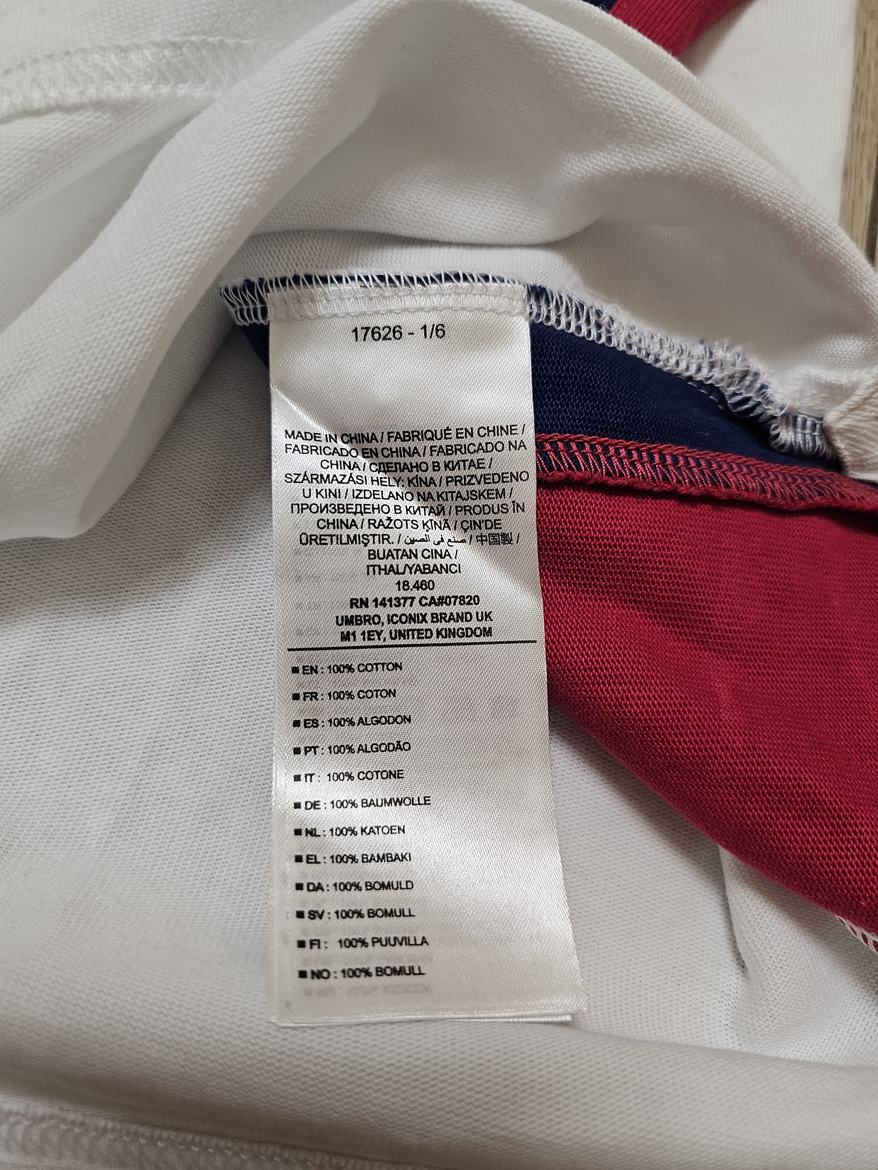 Umbro ENGLAND RUGBY SHIRT RUGBY JERSEY COTTON POLO 3XL Size US XXL / EU 58 / 5 - 8 Thumbnail