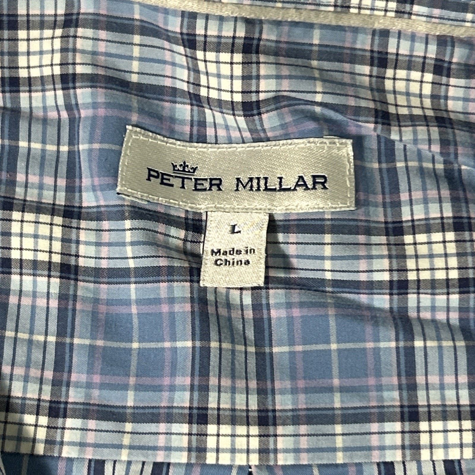 Peter Millar Peter Millar Canal Poplin Shirt Large Long Sleeve Button Up Size US L / EU 52-54 / 3 - 4 Thumbnail