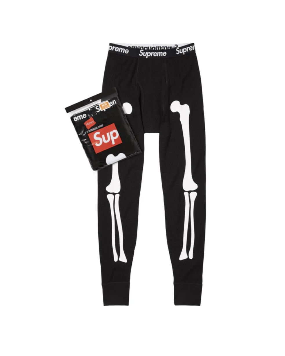 Supreme Supreme Thermal Skeleton Black Pants Brand New size medium Size US 34 / EU 50 - 1 Thumbnail