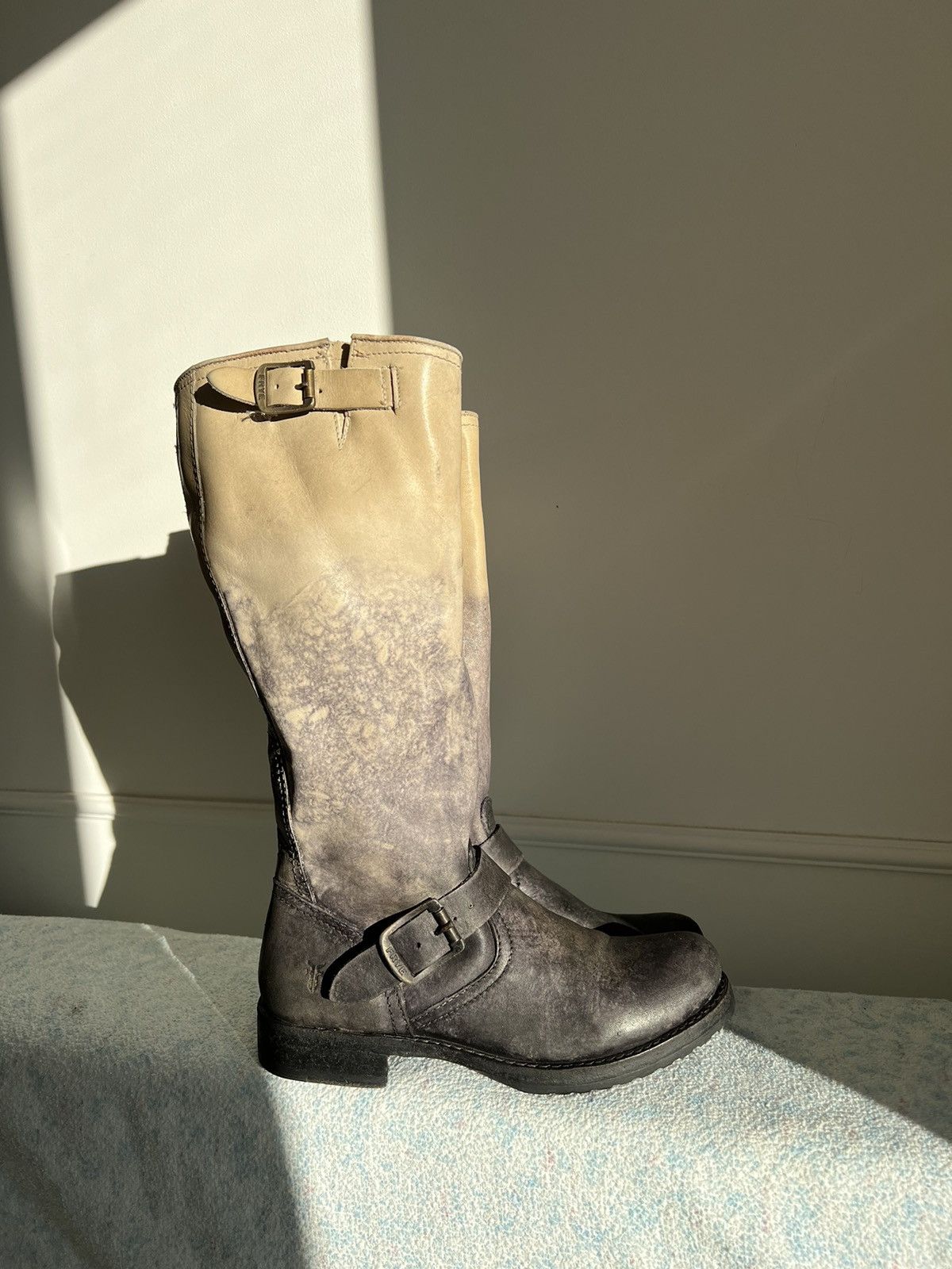 20471120 × Frye Frye Riding Avant Garde Straps Leather Boots Size US 7 / IT 37 - 1 Thumbnail