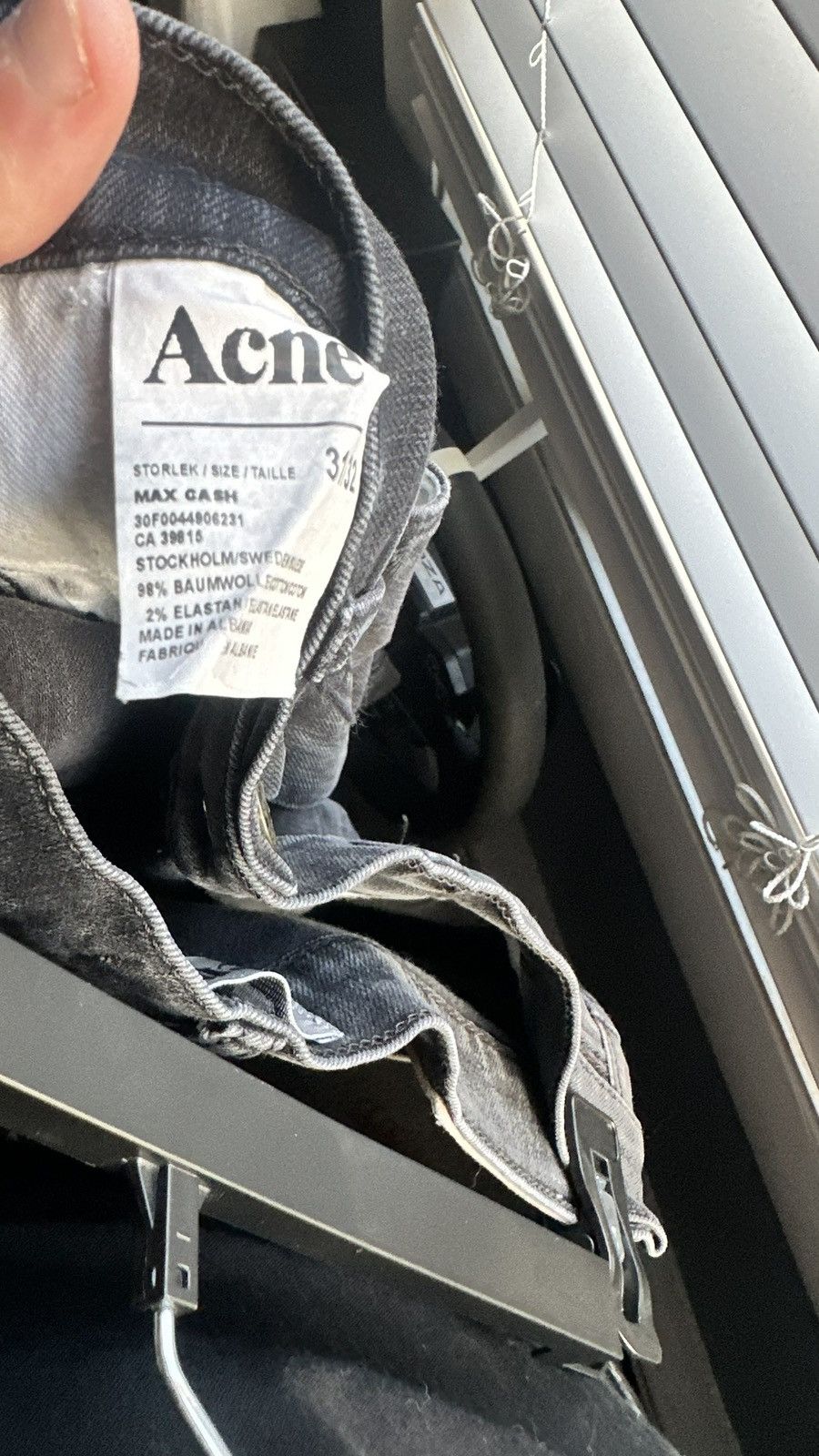 Acne Studios 32” black washed Acne denim Size US 31 - 7 Thumbnail