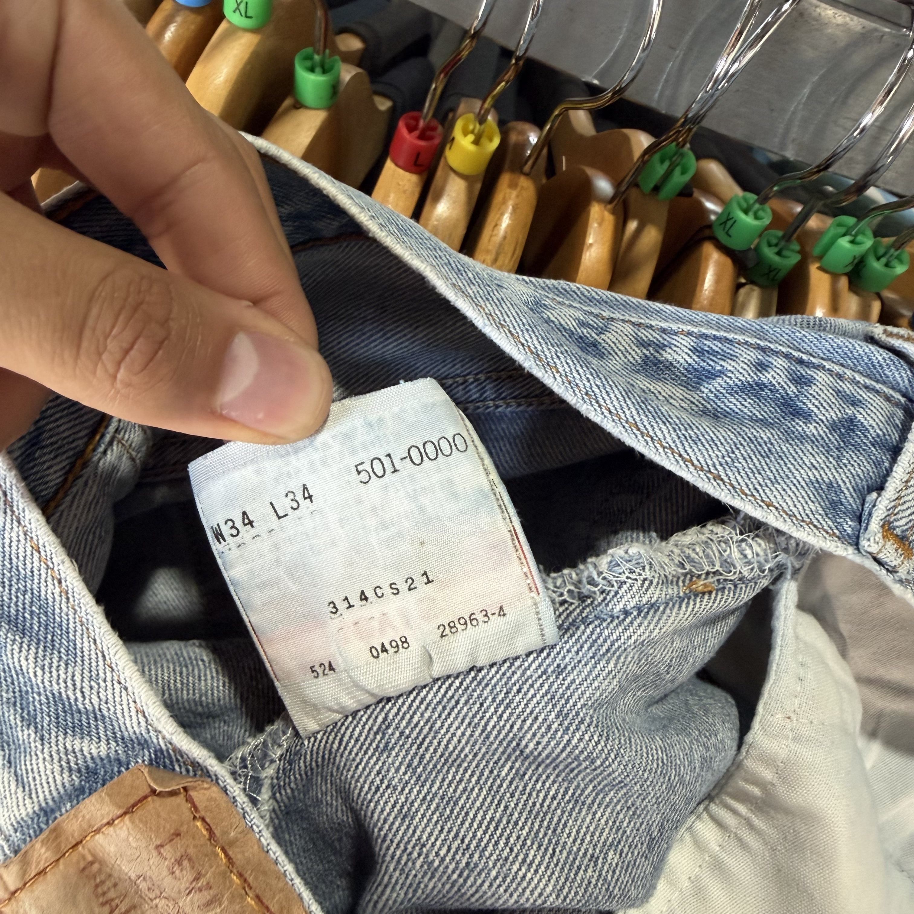 Levi's Vtg Levis 501xx Jeans Mens (31x30) Made in USA Button Fly 90 Size US 31 - 5 Thumbnail