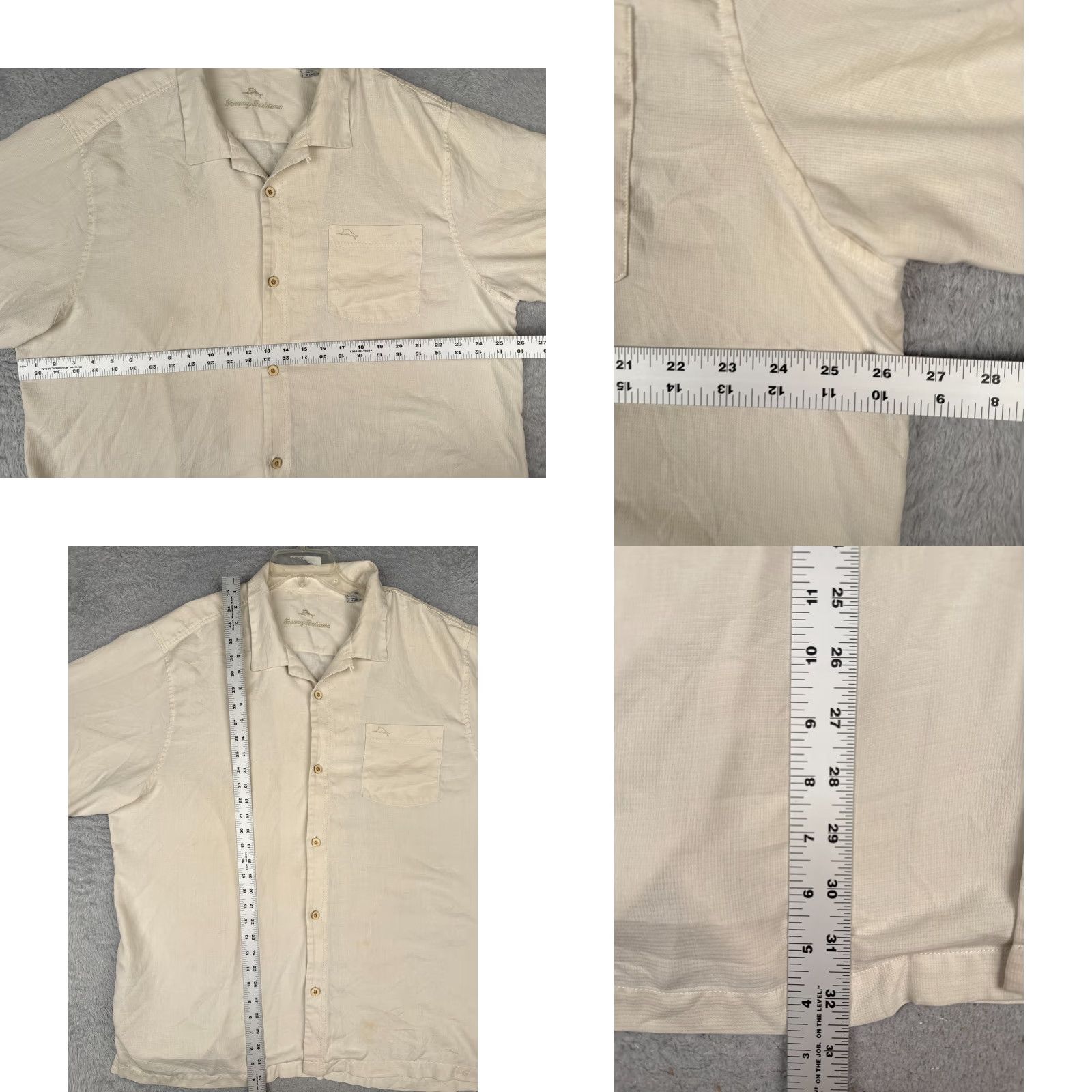 Tommy Bahama Tommy Bahama Shirt Men 2XL Ivory Silk Button-Up Hawaiian Aloha Beach Resort Casual Mens Size US XXL / EU 58 / 5 - 8 Thumbnail