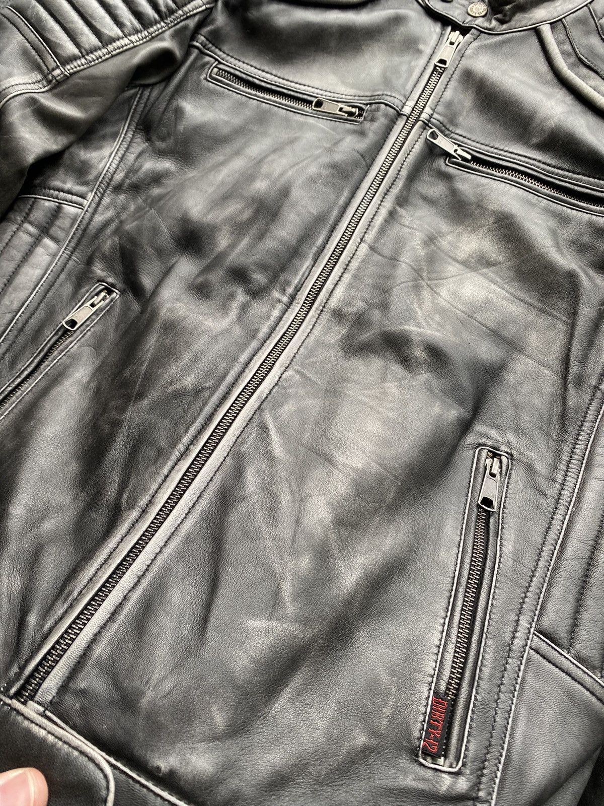 Japanese Brand 🔥Dirty 12 Opium Punk leather jacket racing moto mens m Size US M / EU 48-50 / 2 - 22 Thumbnail