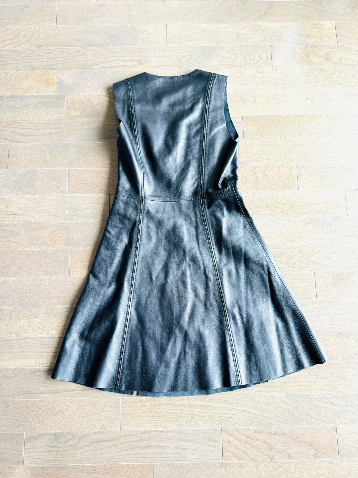 Acne Studios Acne Studios Lavern Leather plunge neck dress pinafore sz 40 Size S / US 4 / IT 40 - 10 Thumbnail