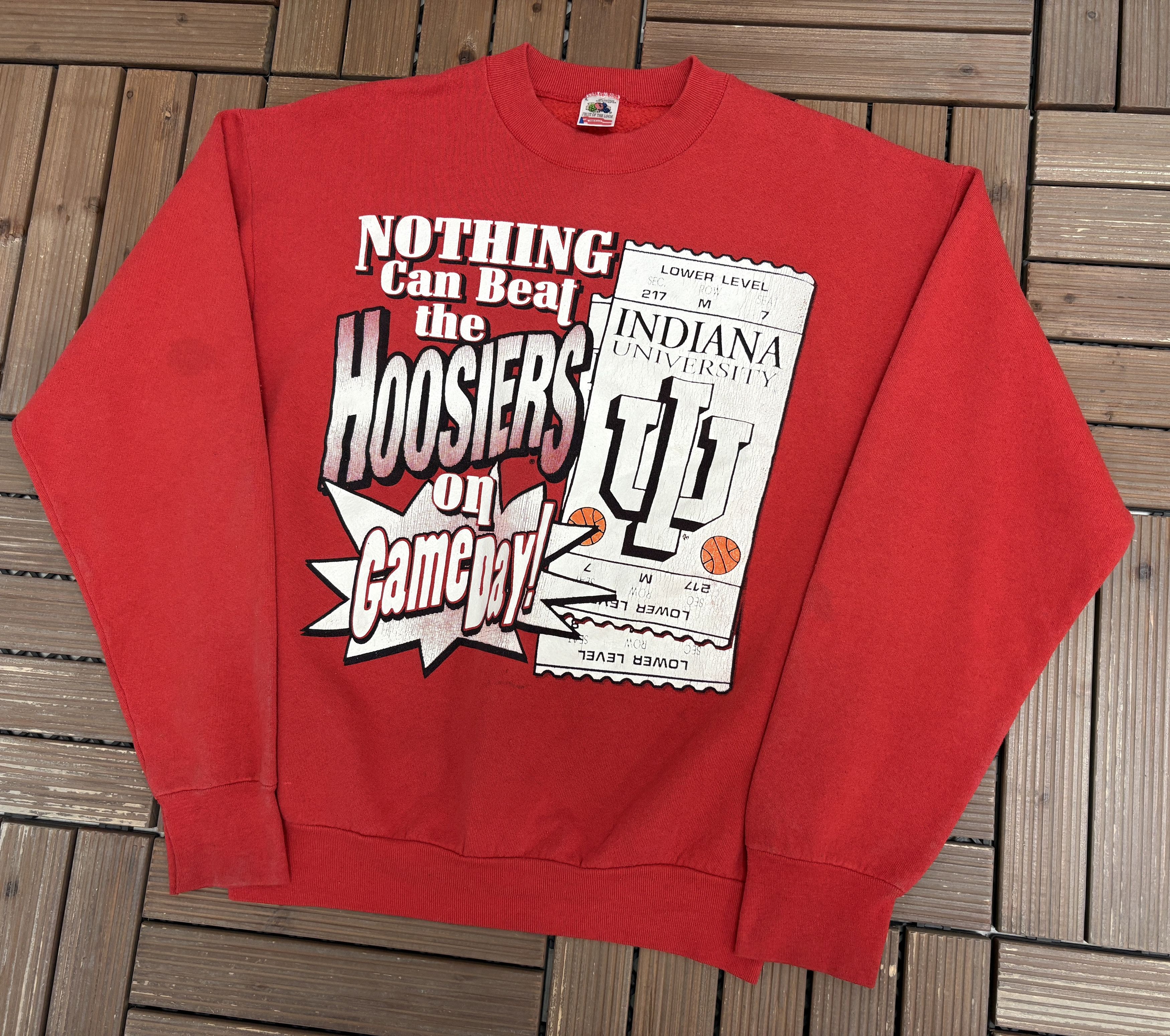 Vintage Indiana Hoosiers Game Day Vintage Red Sweater Crewneck Size US L / EU 52-54 / 3 - 3 Thumbnail