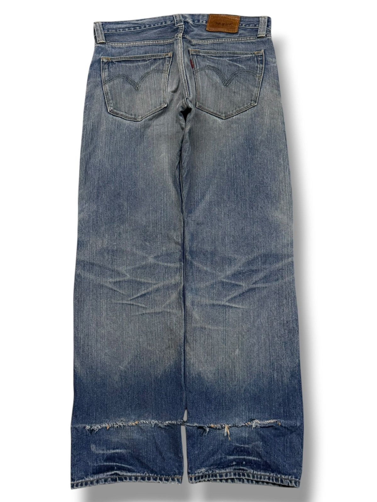 Levi's Vintage Levi’s 703 Distressed Denim Jeans | Vintage Fade W36 Size US 36 / EU 52 - 3 Thumbnail