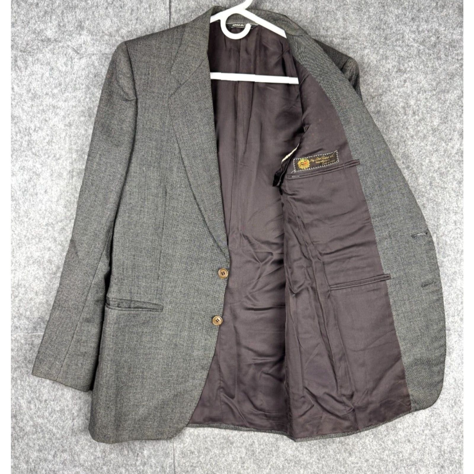 Canali Canali Loro Piana Blazer Jacket Men 46 Wool 2-Button Gray Size 46R - 4 Thumbnail