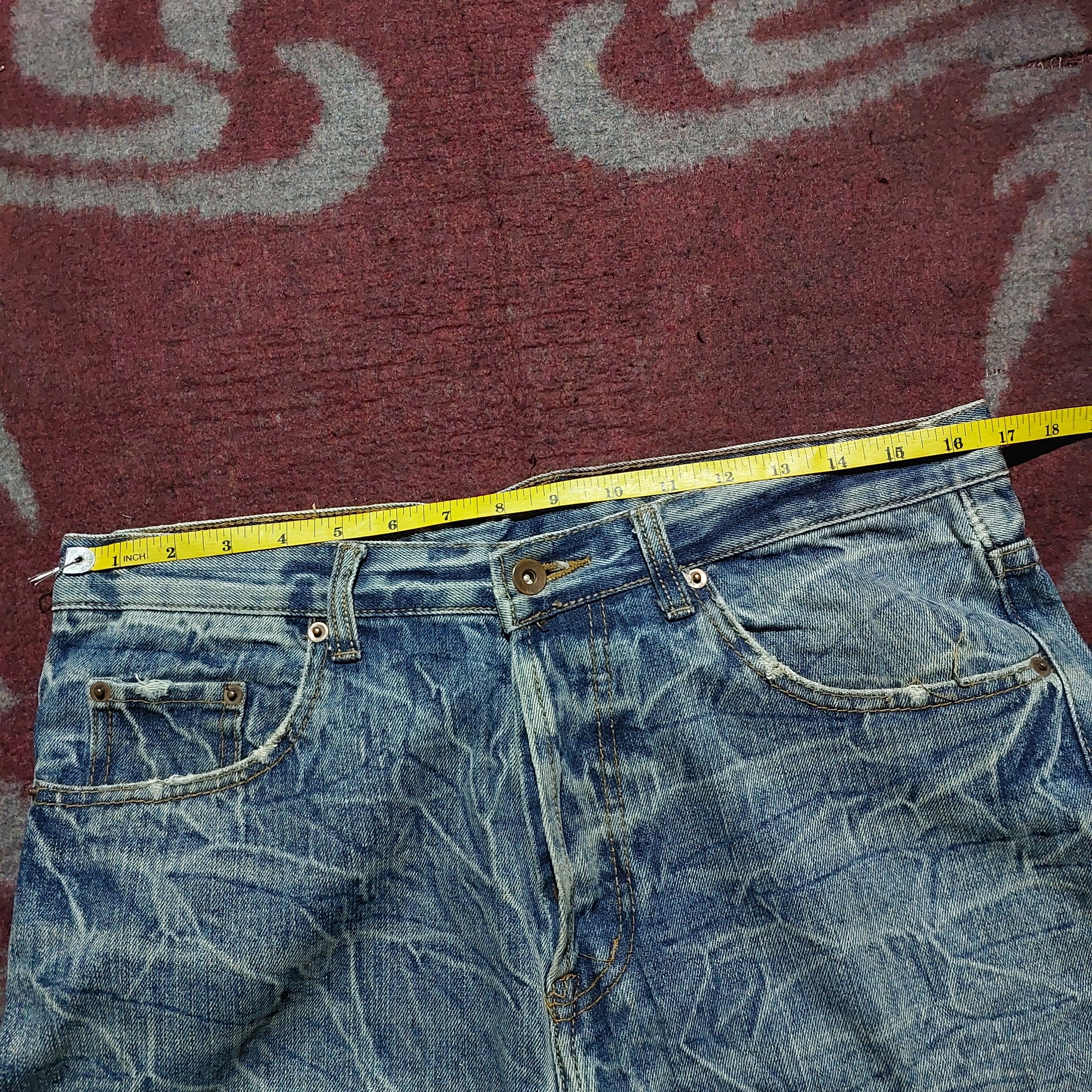 Tornado Mart Edge Rupert feather tendon pattern distressed denim Size US 32 / EU 48 - 10 Thumbnail