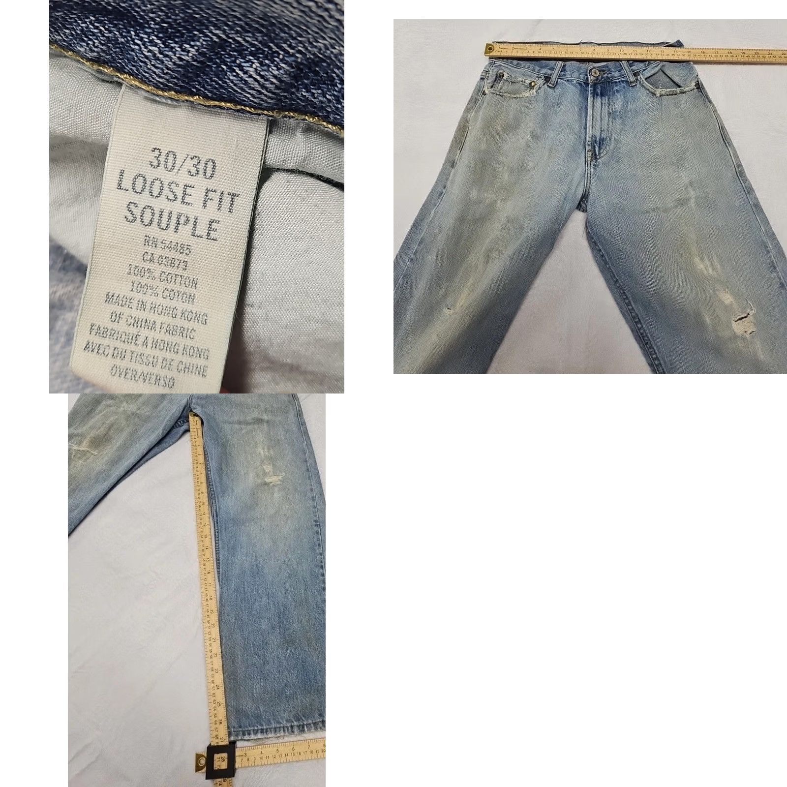 American Eagle Outfitters VINTAGE American Eagle Outfitters Jeans Bootcut Men Light Wash Distressed USA Grunge 30in Inseam 31 Regular Blue Denim Size US 31 - 8 Thumbnail