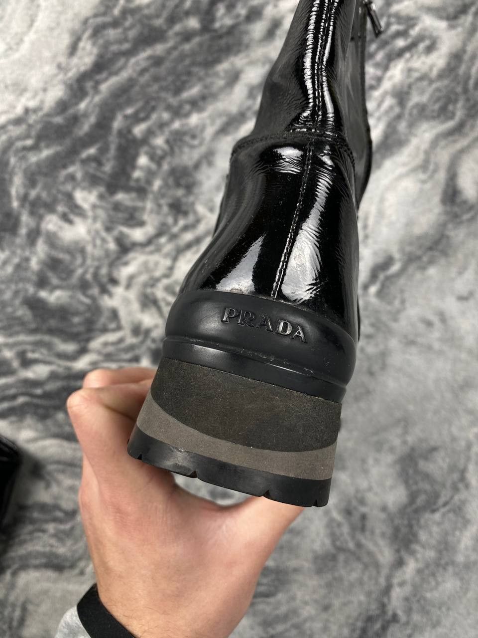 Prada Prada Patent Leather Platform Boots Women Size 37 Black Size US 7 / IT 37 - 15 Thumbnail
