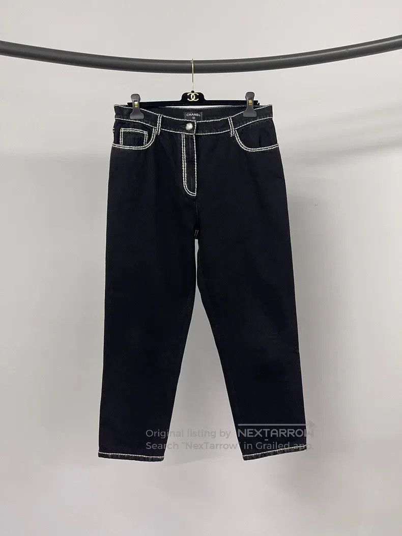 Chanel Chanel 24N black white-bordered jeans Size 28" / US 6 / IT 42 - 1 Thumbnail
