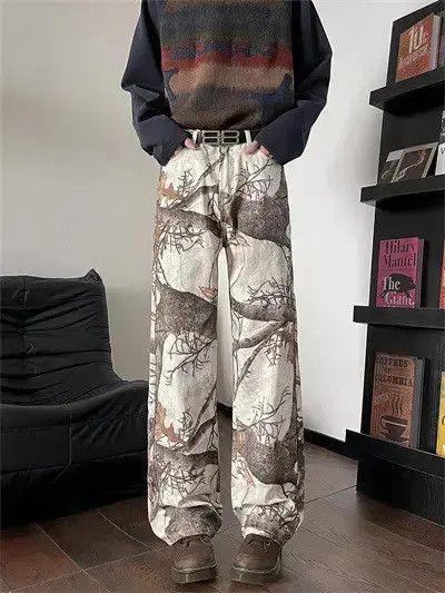 Japanese Brand Retro loose printed casual jeans Size US 32 / EU 48 - 6 Thumbnail
