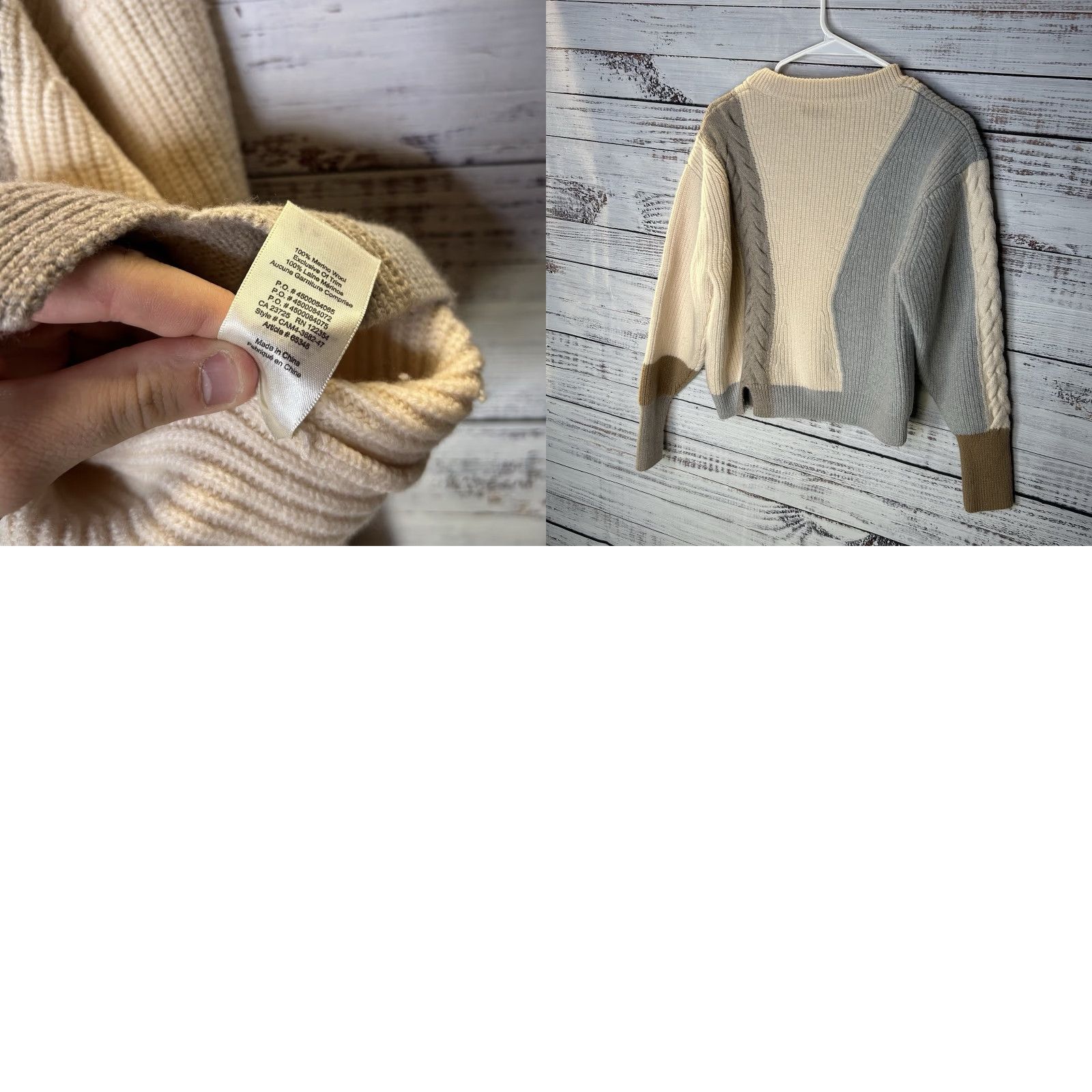 Vintage Aritzia Wilfred 100% Merino Wool Cropped Cable Knit Pullover Crop Sweater Medium Size M / US 6-8 / IT 42-44 - 8 Thumbnail