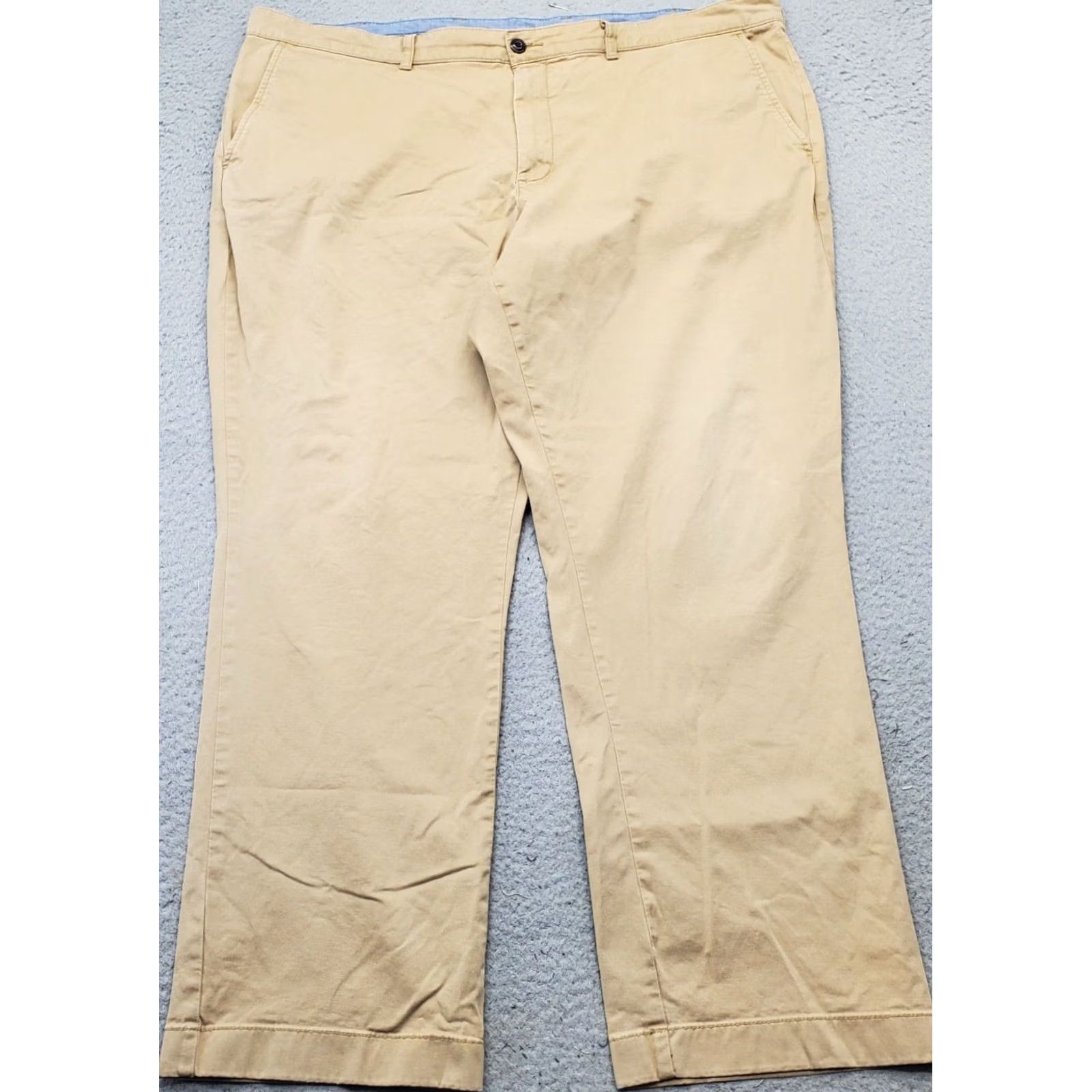 Vintage L.L. Bean Chino Pants Mens 44 Tan Cotton Slacks Stretch Low Waist Standard Fit Pants Size US 44 / EU 60 - 2 Thumbnail