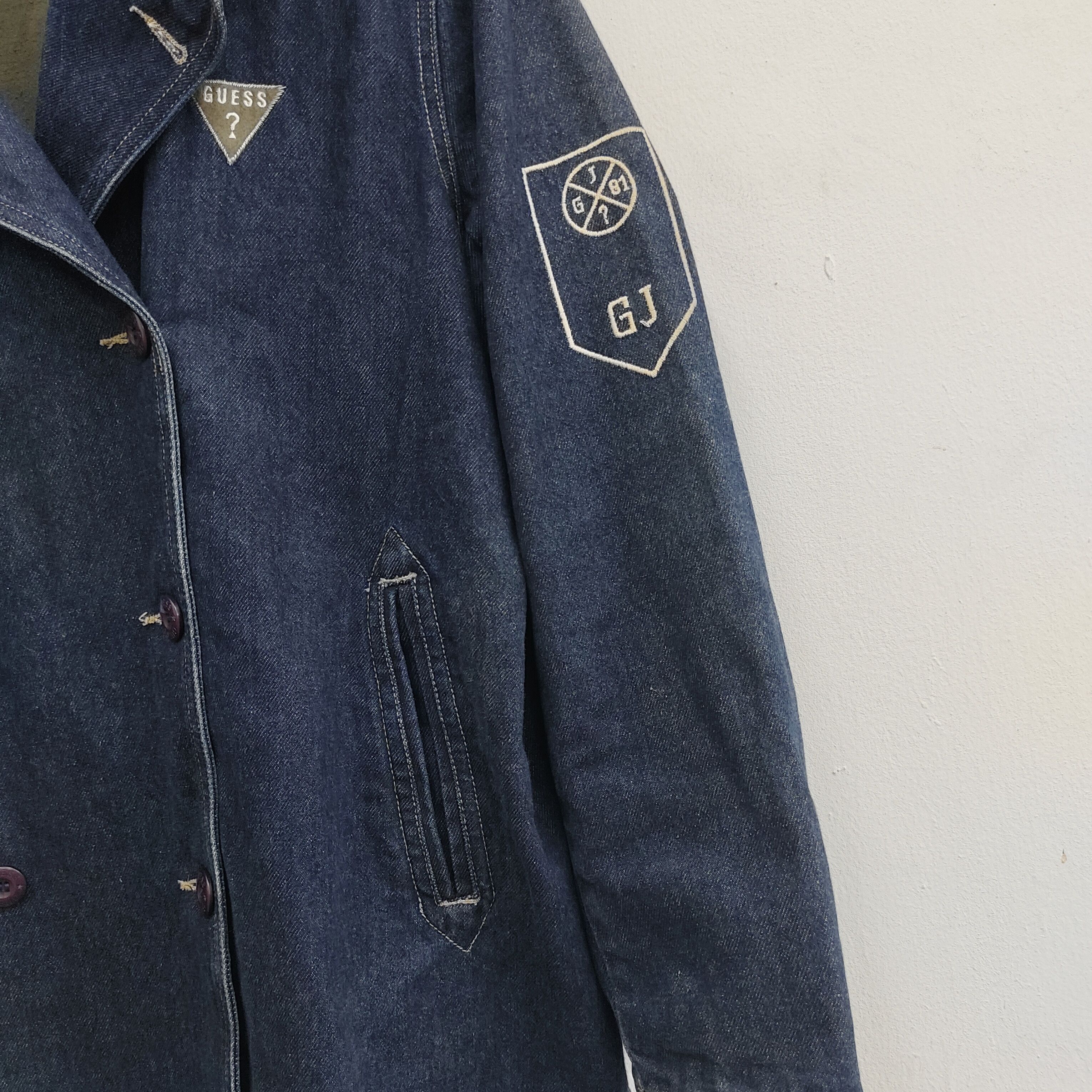 Guess Guess Double Collar Denim Jacket Size US M / EU 48-50 / 2 - 12 Thumbnail