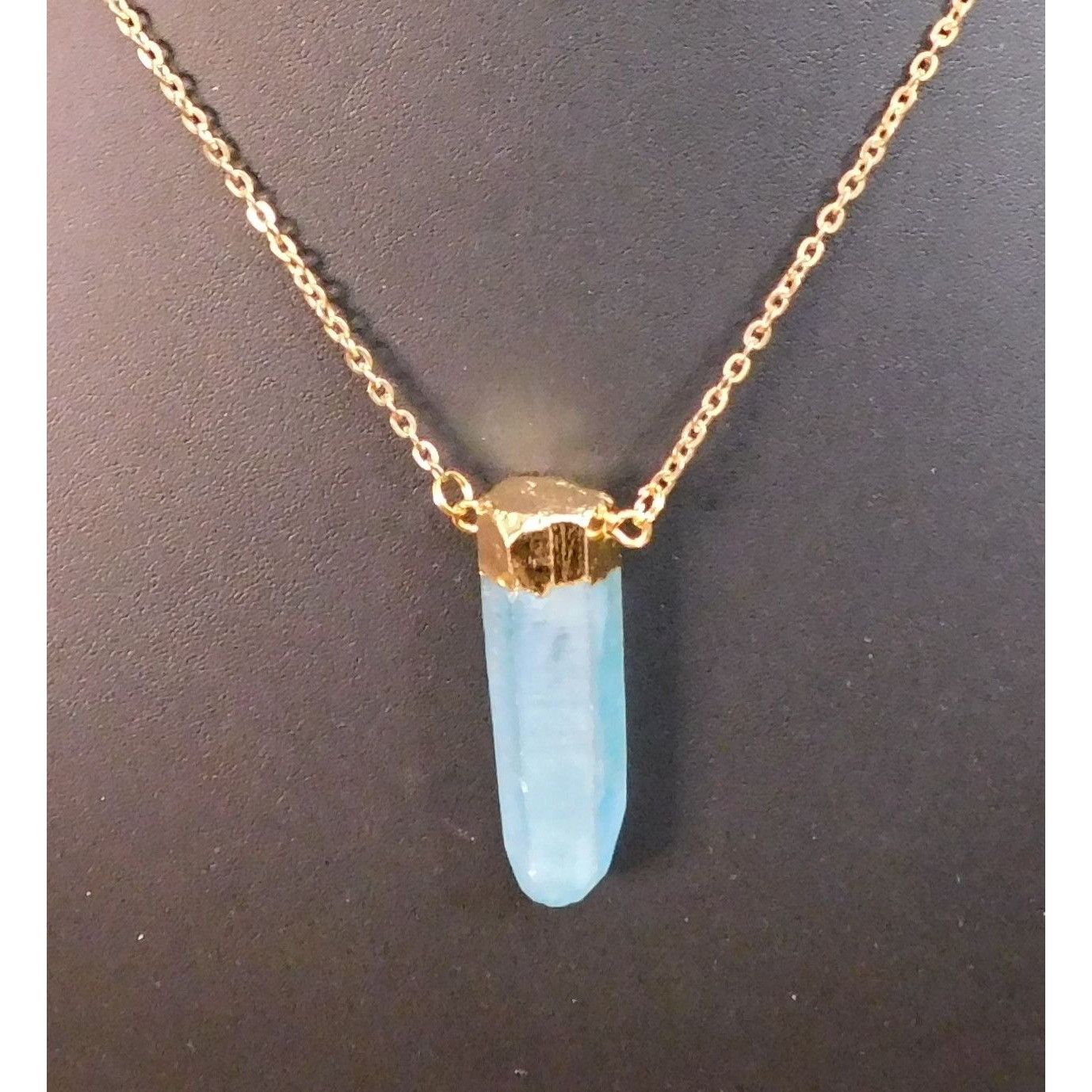 Other Beljoy Quartz Pillar Necklace With Blue Frost Finish And Gol Size ONE SIZE - 5 Thumbnail