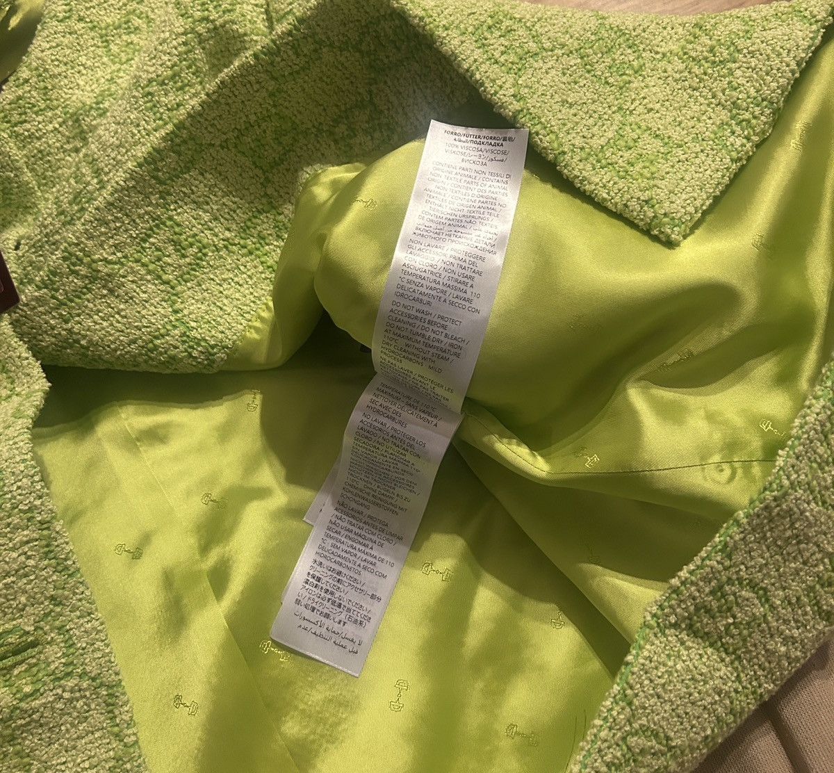 Gucci Gucci GG Boucle Cotton Blend Jacket With Horsebit Lime green Size S / US 4 / IT 40 - 15 Thumbnail