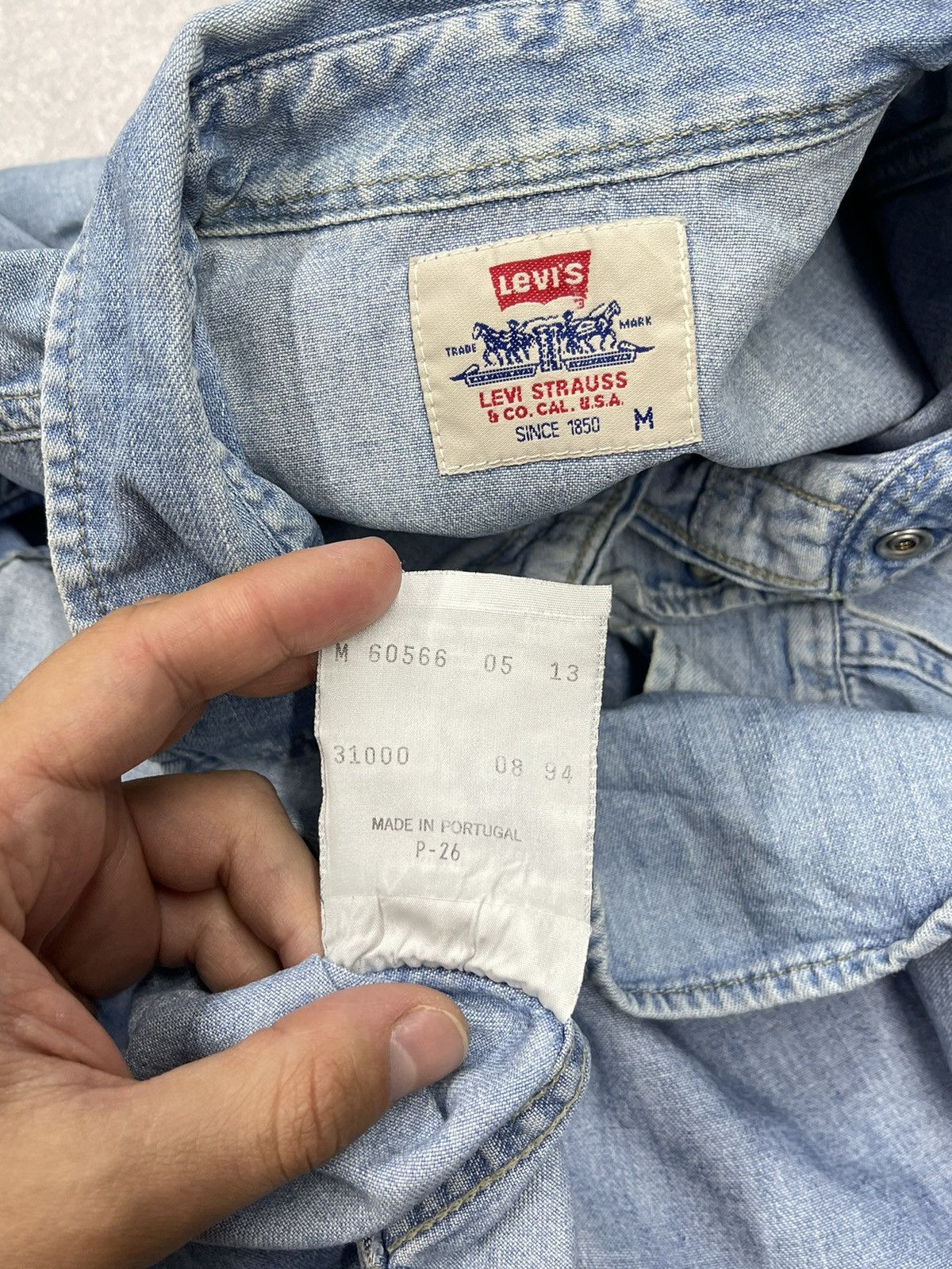 Levi's × Levi's Vintage Clothing × Vintage Vintage Levis Strauss Denim Shirt Blue Y2K Drill Size US M / EU 48-50 / 2 - 8 Thumbnail