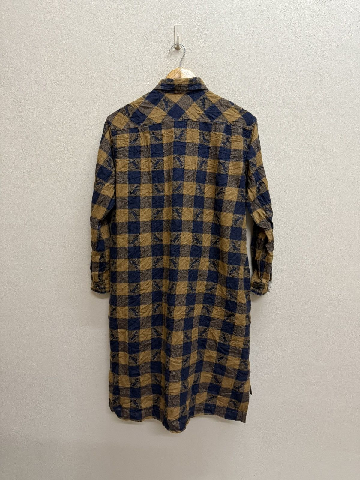 Issey Miyake Ne-Net Chekered Flanel Long Shirt Button Up Size M / US 6-8 / IT 42-44 - 18 Thumbnail