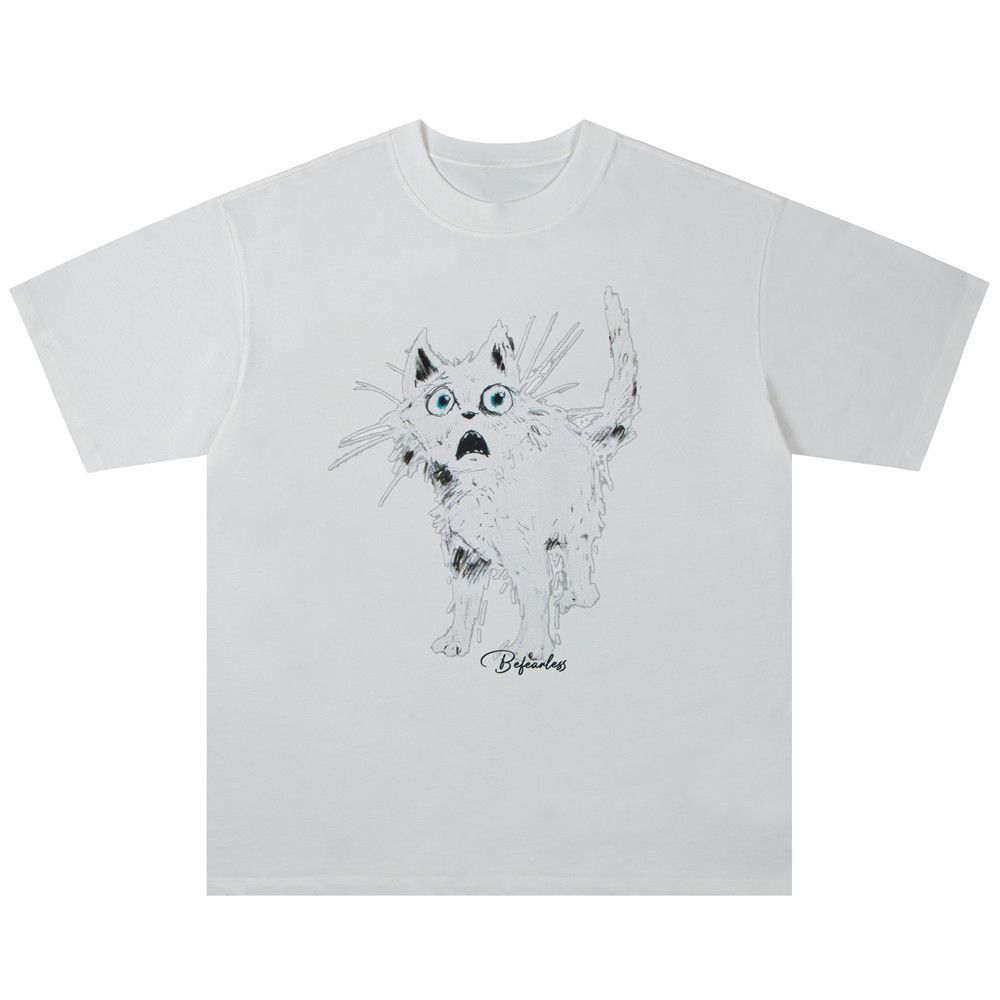 Japanese Brand × Vintage Hip-hop casual graffiti abstract kitten print T-shirt Size US M / EU 48-50 / 2 - 1 Thumbnail
