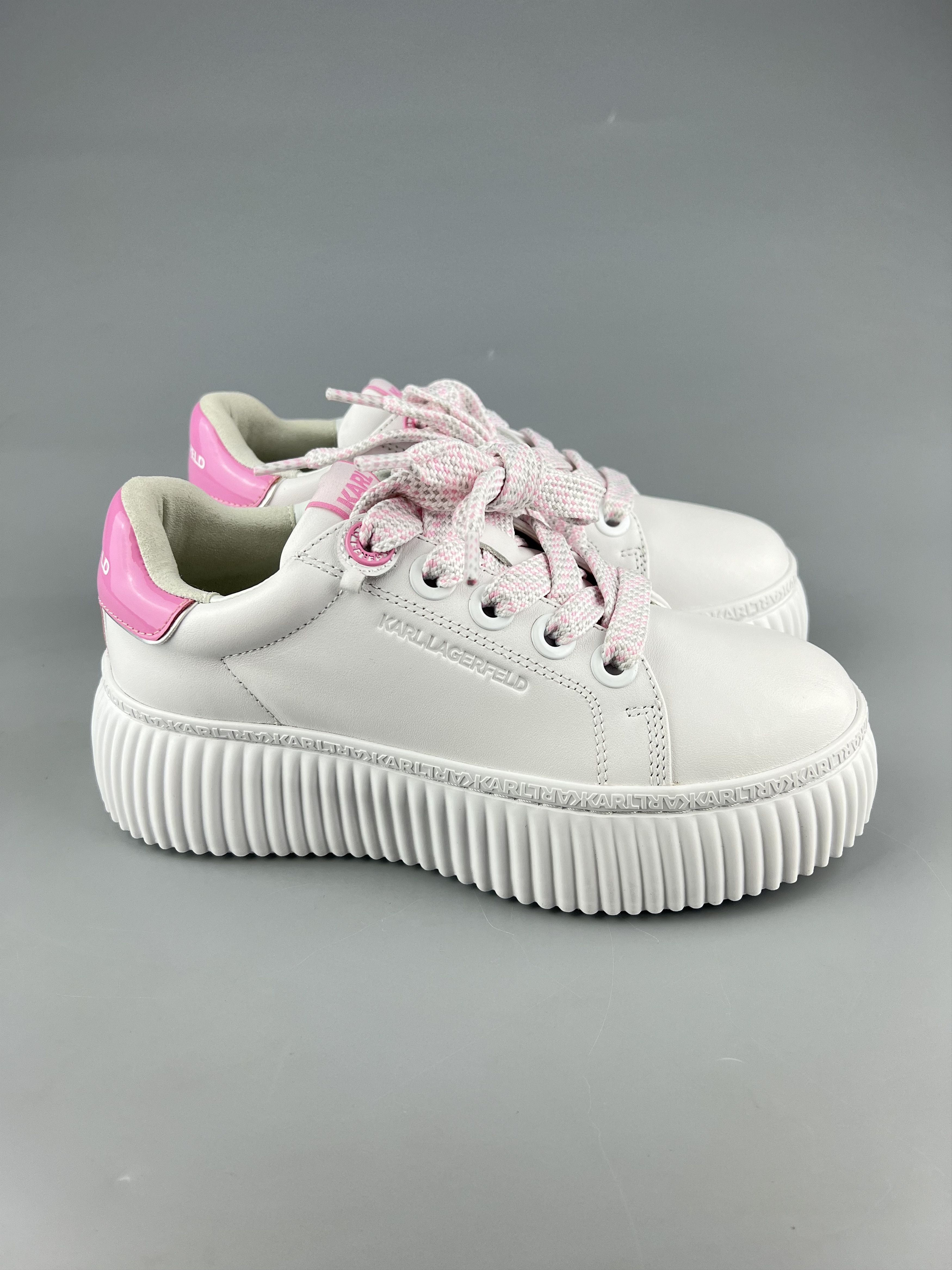 Karl Lagerfeld Karl Lagerfeld Leather Sneakers Size US 8 / IT 38 - 3 Thumbnail