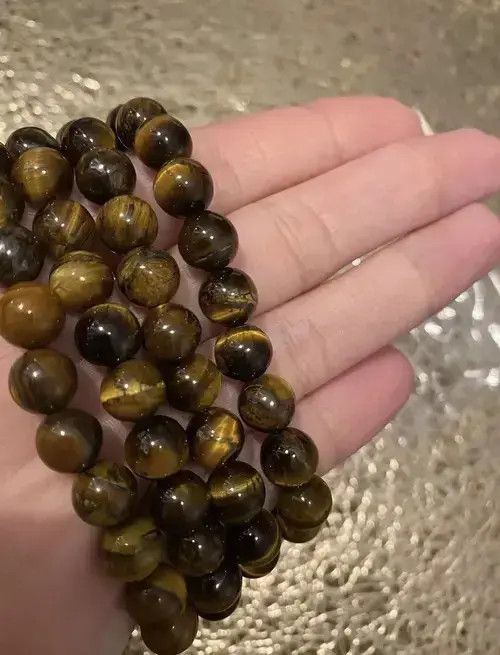 Jewelry Beaded Choker Nature Tiger Eye Stone Bead Necklace Size ONE SIZE - 3 Thumbnail