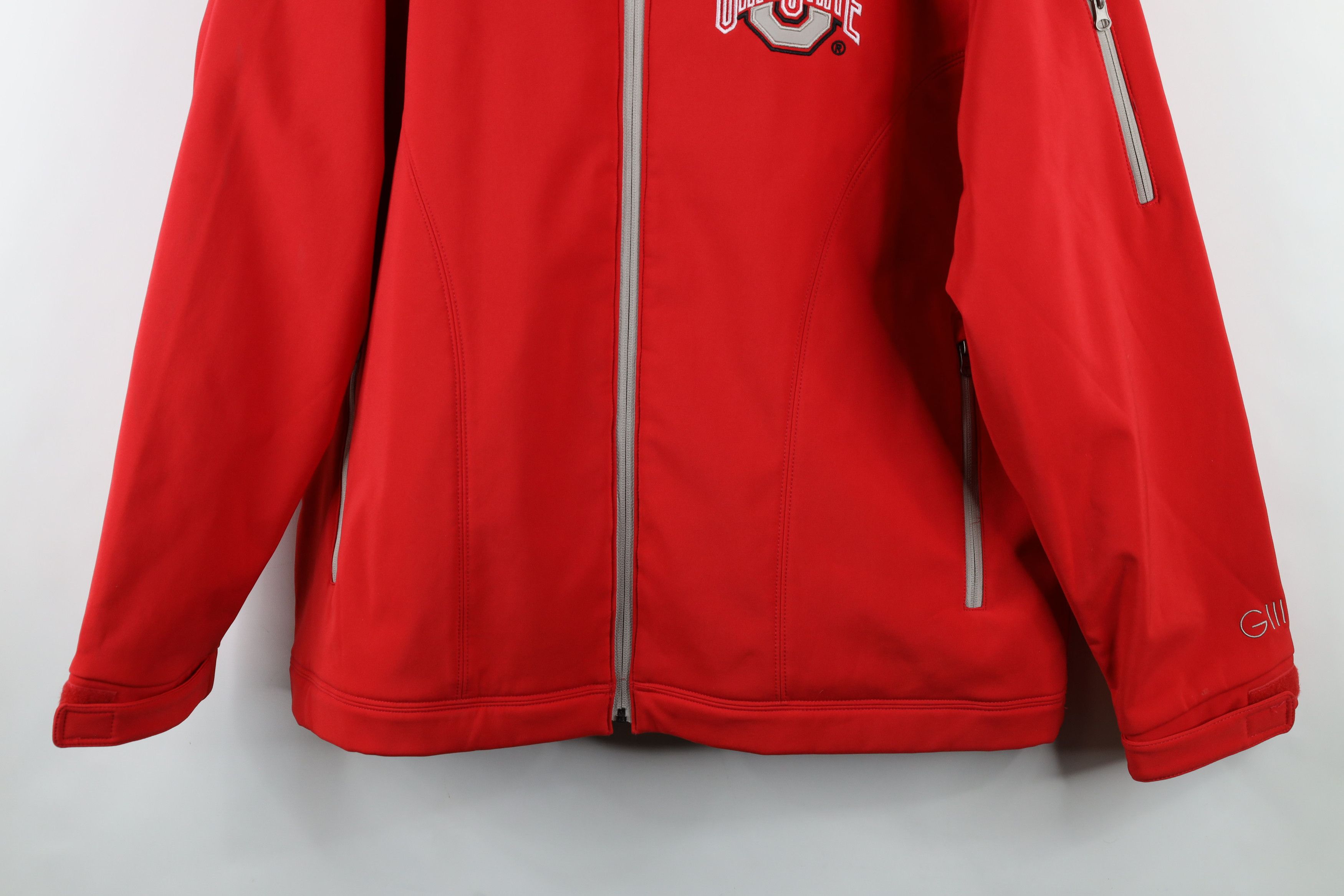 Vintage Vintage Ohio State University Soft Shell Full Zip Jacket Size US L / EU 52-54 / 3 - 3 Thumbnail