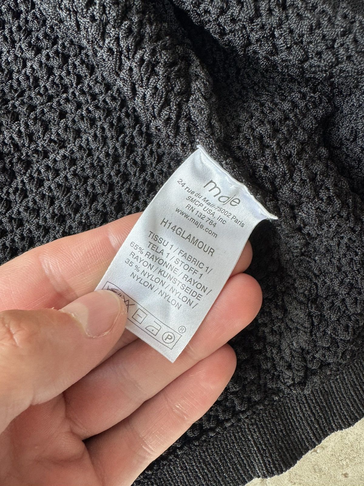 Maje MAJE Black Cotton Wool Knit Sweater Size 2 / M Size M / US 6-8 / IT 42-44 - 4 Thumbnail