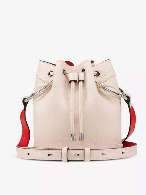Christian Louboutin o1s1wg110125 Size:OS/Side Leather Bucket Bag in White Size ONE SIZE - 1 Thumbnail