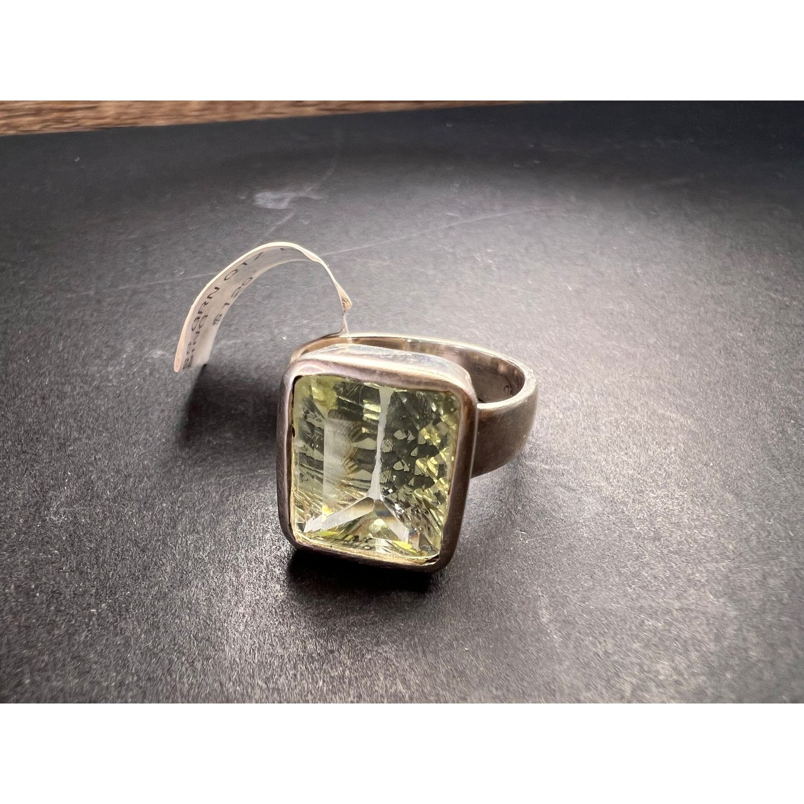 Other NEW Prasiolite Sterling silver ring 6.87 grams Size ONE SIZE - 17 Thumbnail