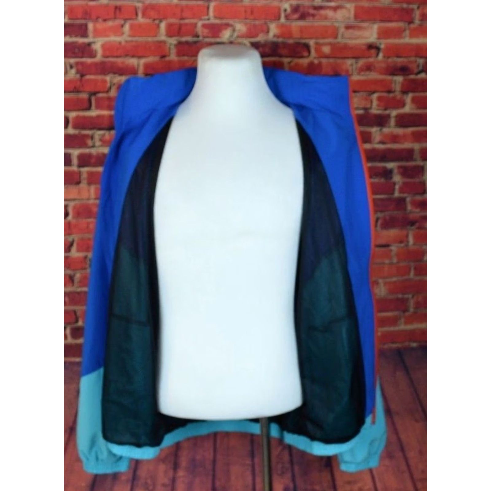 Vintage VINTAGE Ten80 Jacket Teal Cyan Blue Windbreaker Hooded Mens Large Size US L / EU 52-54 / 3 - 5 Thumbnail