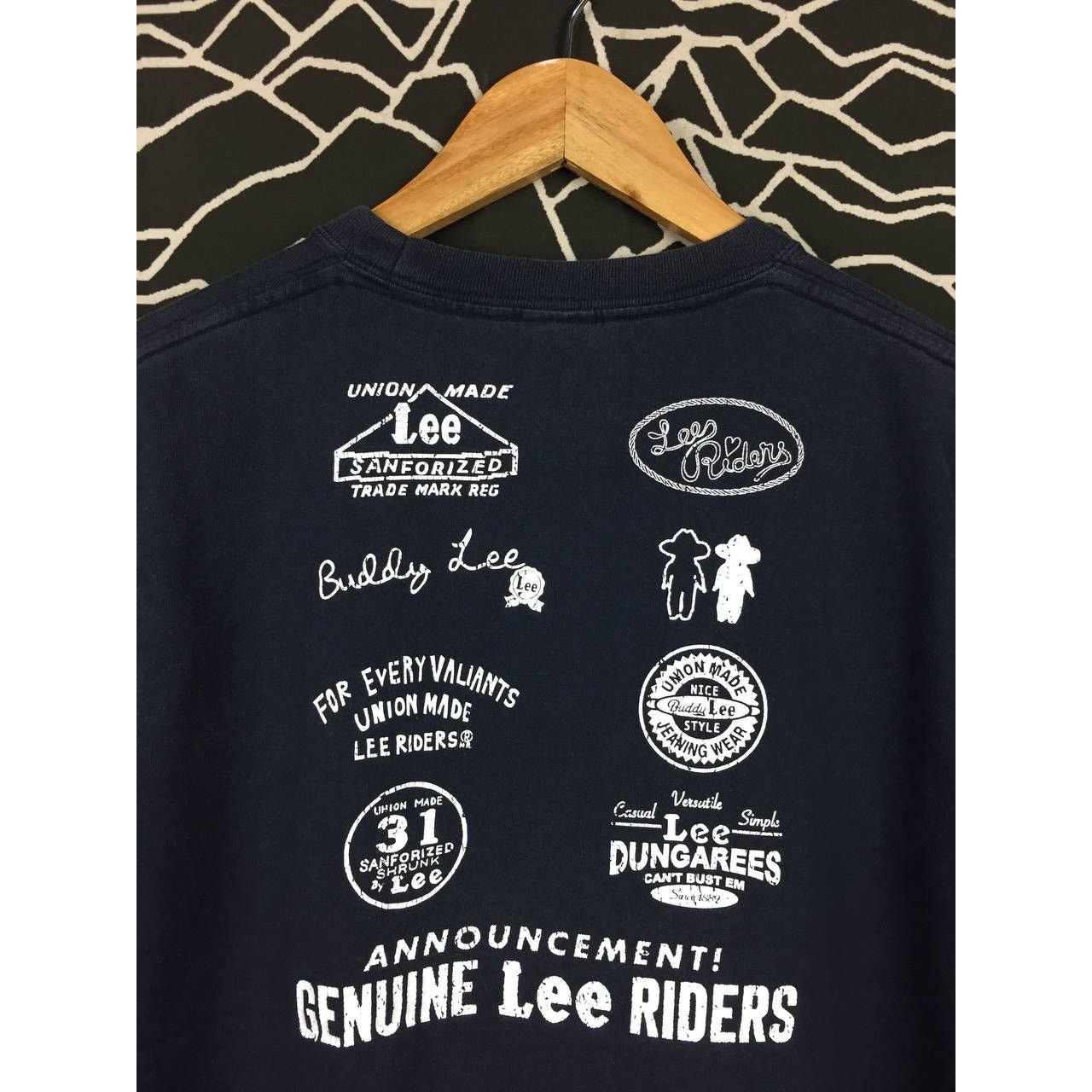 Lee × Vintage Vtg Lee Union Made Genuine Lee Riders Graphic Tee Size US L / EU 52-54 / 3 - 8 Thumbnail
