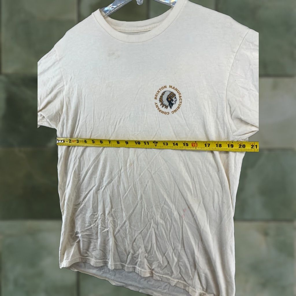 J Brand Brixon TShirt Mens Large Ivory Graphic Print Crew Neck City Classic Manufacturing Promo Shirt Adults Men Size US L / EU 52-54 / 3 - 1 Thumbnail