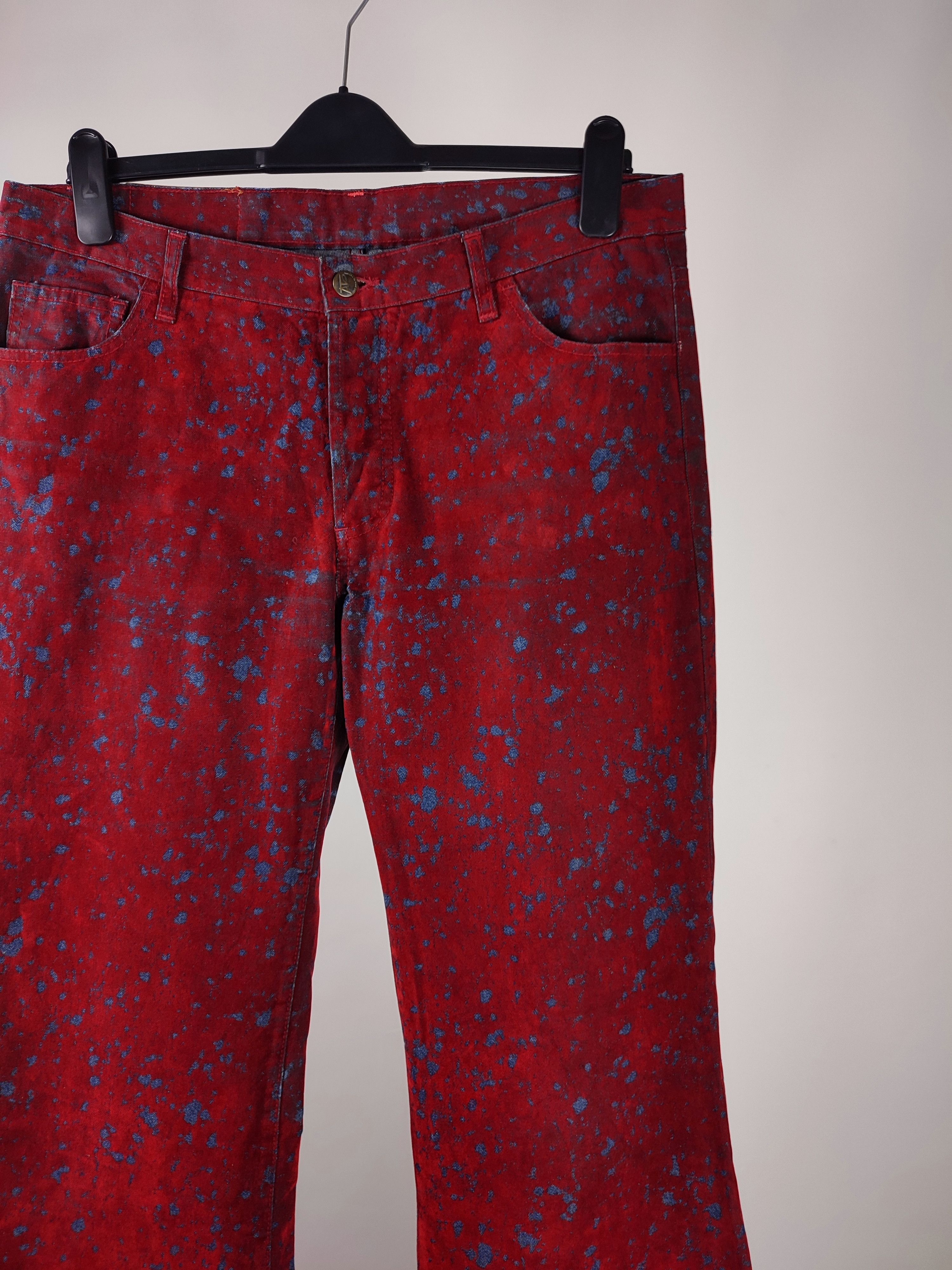 If Six Was Nine ATO The Kick Of Fashion Velour Flared Vampire Jeans Size US 33 - 7 Thumbnail