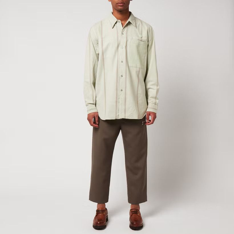 OAMC o1y0225 Striped Shirt in Sage Green Size US S / EU 44-46 / 1 - 4 Thumbnail