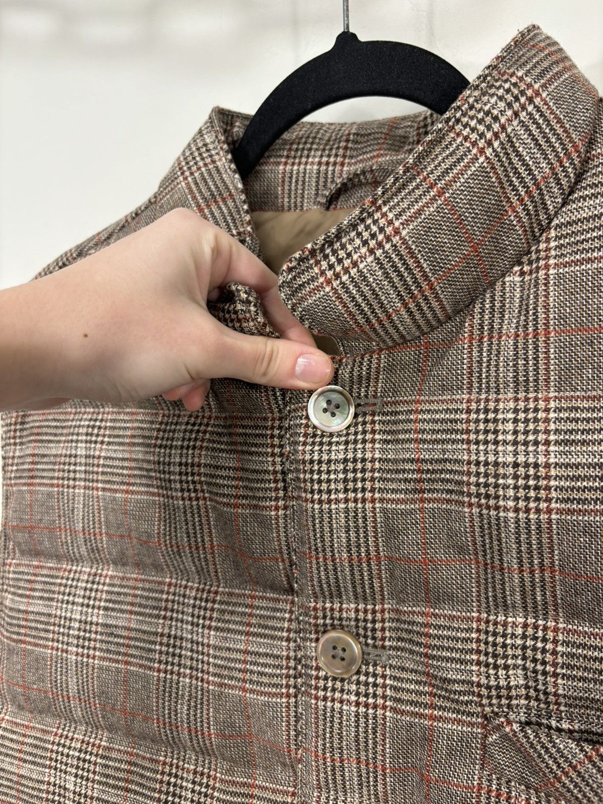 Strenstroms Stenstroms NWT Men’s Glen Check Padded Wool Down Vest Jacket Size US XXL / EU 58 / 5 - 11 Thumbnail