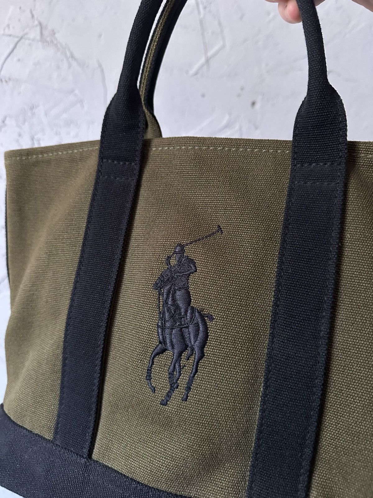 Polo Ralph Lauren × Ralph Lauren × Vintage Ralph Lauren Big logo canvas tote bag Size ONE SIZE - 3 Thumbnail