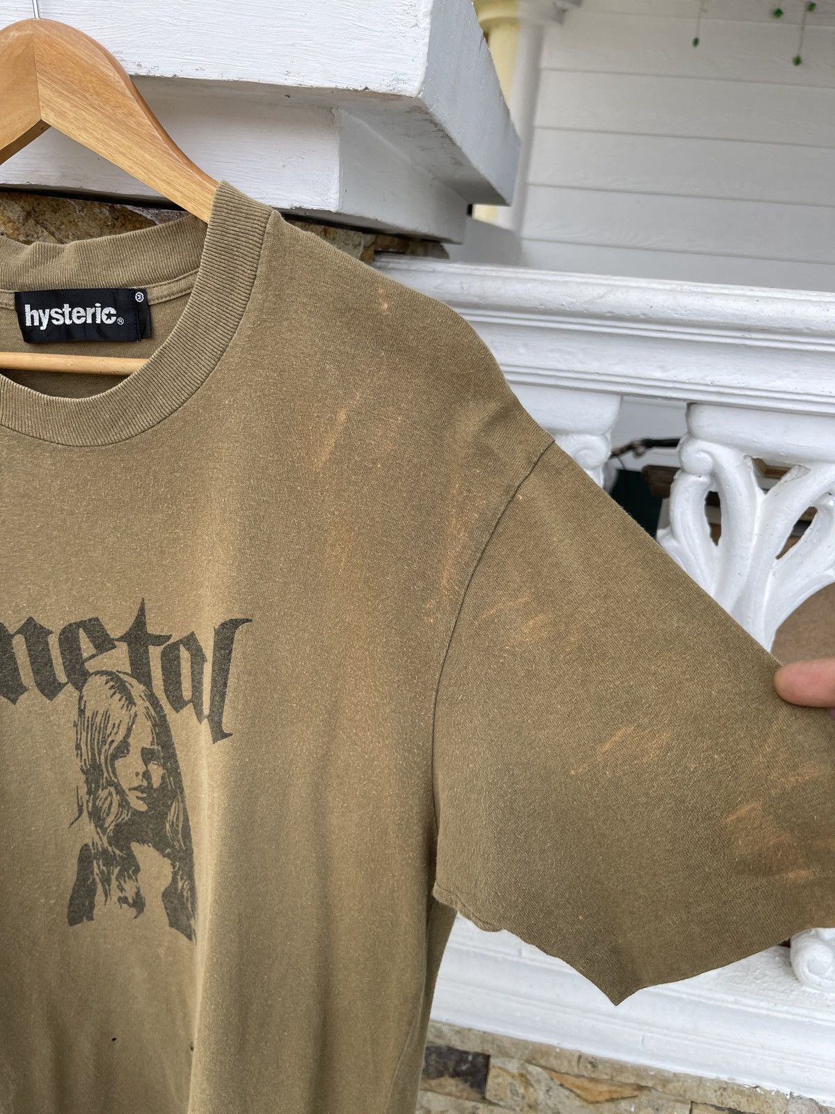Hysteric Glamour Rare🔥Vtg HYSTERIC GLAMOUR METAL Faded Brown Tee Size US M / EU 48-50 / 2 - 7 Thumbnail