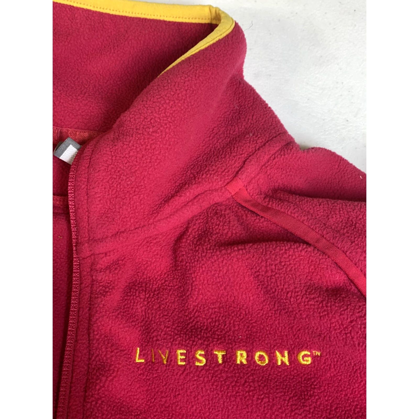 Nike Nike Women’s Pink Yellow Livestrong Full Zip Fleece Jacket S Women Jacket All Seasons Size S / US 4 / IT 40 - 5 Thumbnail