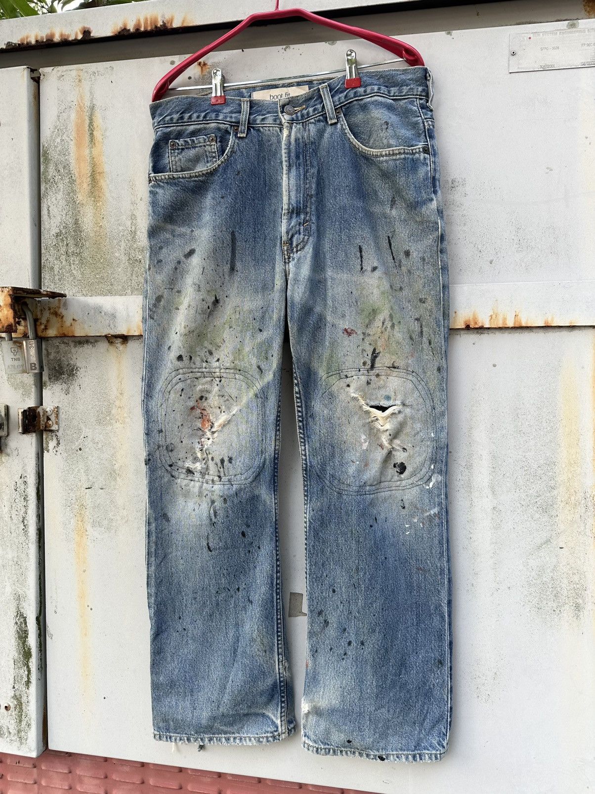 Vintage 👹Vintage THRASHED Y2K GAP Denim Baggy Jeans Size US 32 / EU 48 - 2 Thumbnail