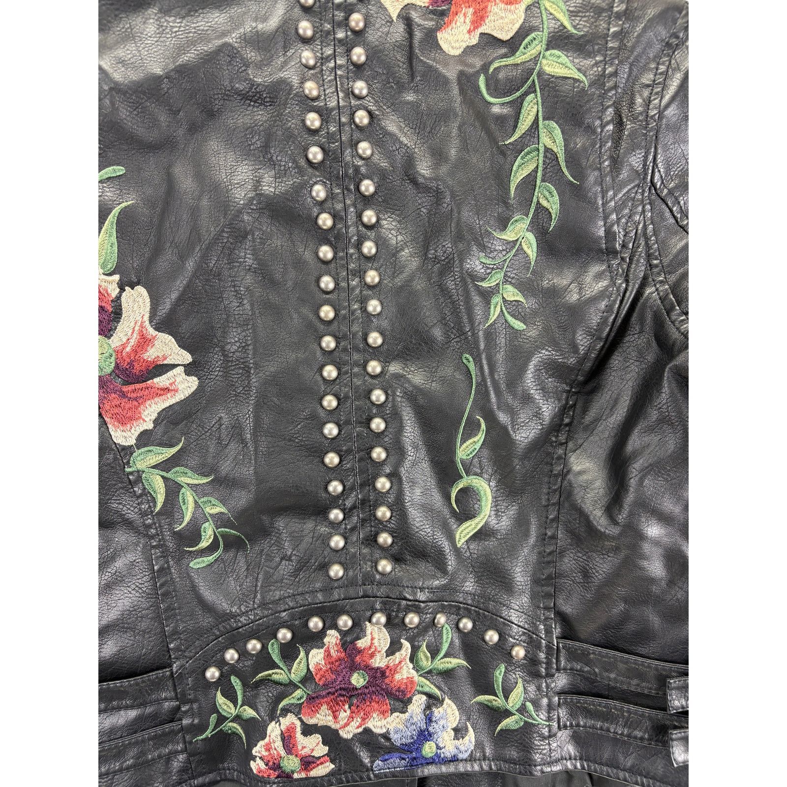 BLANKNYC Blank NYC Faux Leather Moto Embroidered Jacket Womens M Size M / US 6-8 / IT 42-44 - 8 Thumbnail