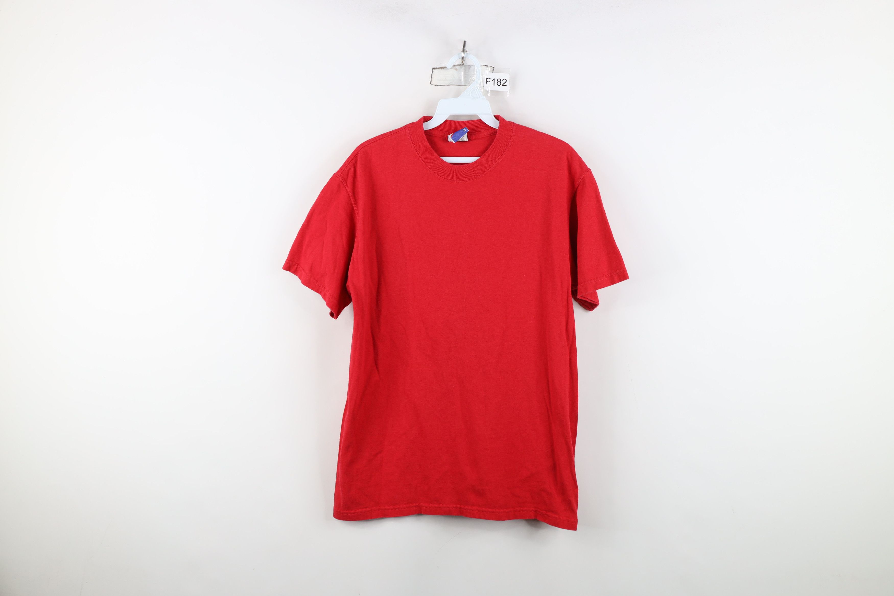 Vintage Vintage 90s Streetwear Heavyweight Cotton T-Shirt USA Red Size US S / EU 44-46 / 1 - 1 Thumbnail