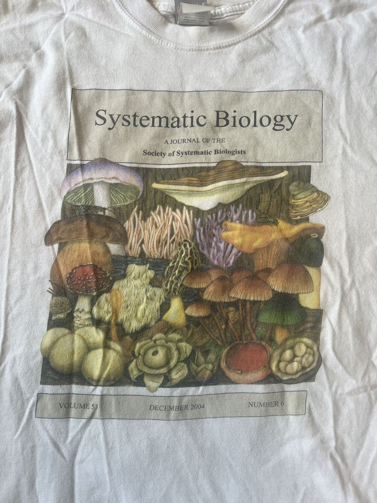 Vintage Vintage 90s “Systematic Biology” Mushroom T-Shirt Size US L / EU 52-54 / 3 - 2 Thumbnail