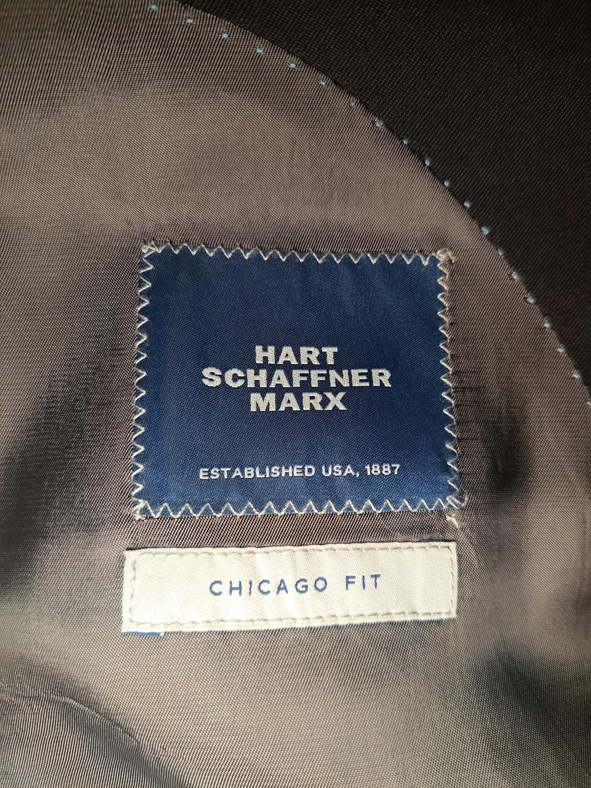 Hart Schaffner Marx Hart Schaffner Marx 2 Piece Suit Mens 52R 34x29 Black Wool Size 52R - 3 Thumbnail