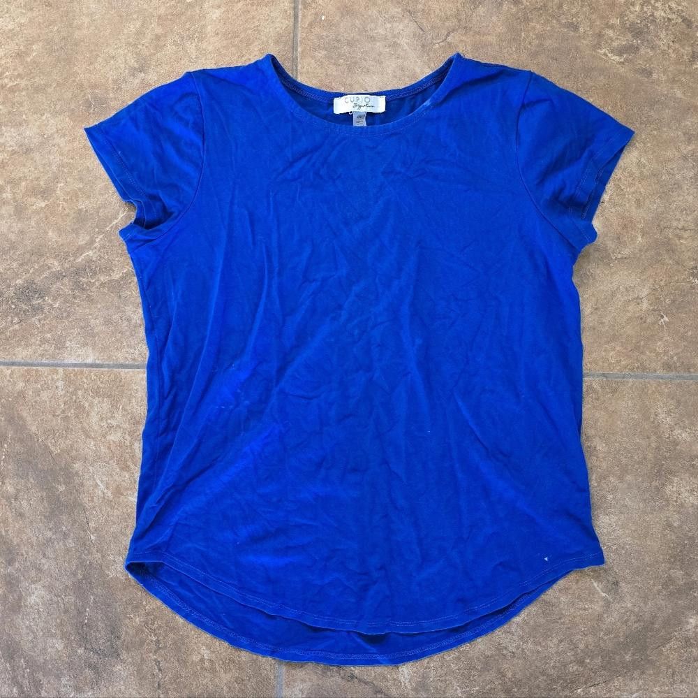 Designer Blue Basic Cupio Signature Short Sleeve Size L / US 10 / IT 46 - 1 Thumbnail