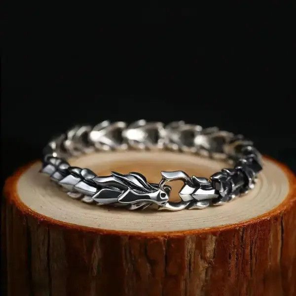 Jewelry Snake Ouroboros Dragon Bone Bracelet Size ONE SIZE - 7 Thumbnail