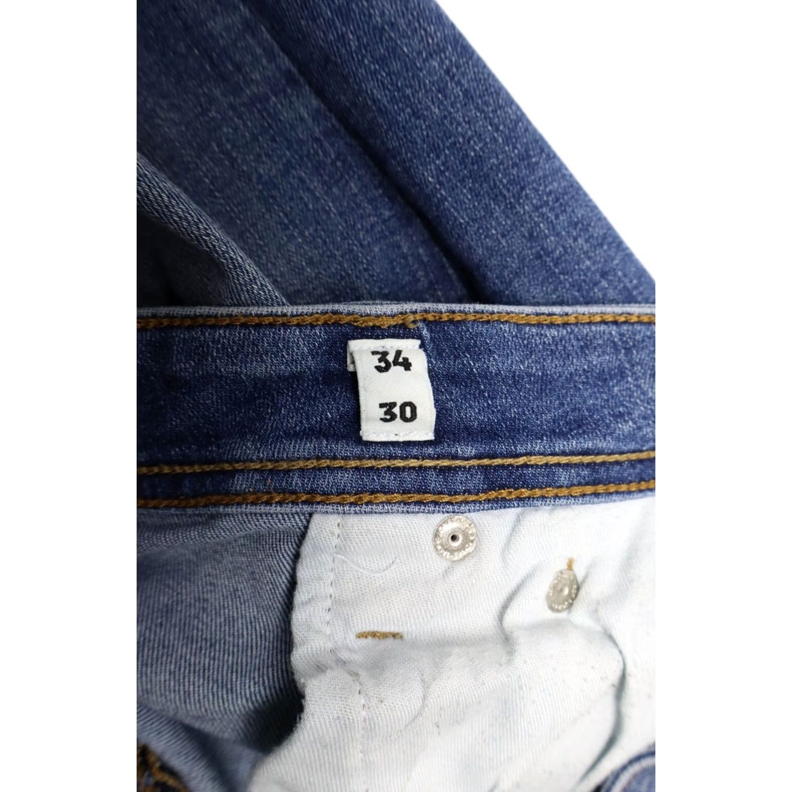 Jack & Jones JACK & JONES Skinny Liam Jeans Men's W34/L30 Blue Faded Whiskered Zip Fly Size US 34 / EU 50 - 5 Thumbnail