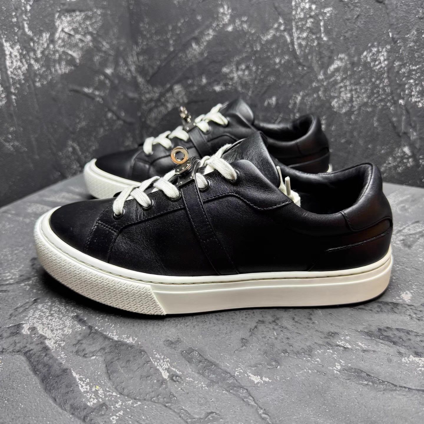 Hermes Hermès Kelly Black Silver Sneakers Q10 Size US 7 / IT 37 - 7 Thumbnail