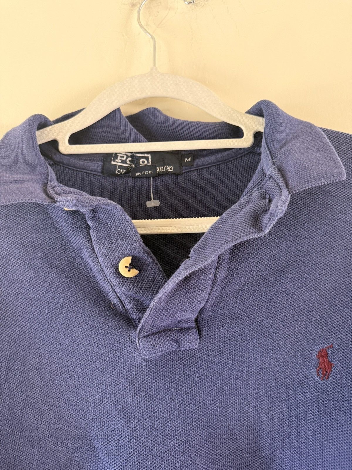 Polo Ralph Lauren Vintage Long Sleeve Blue Polo Knit Size US M / EU 48-50 / 2 - 2 Thumbnail